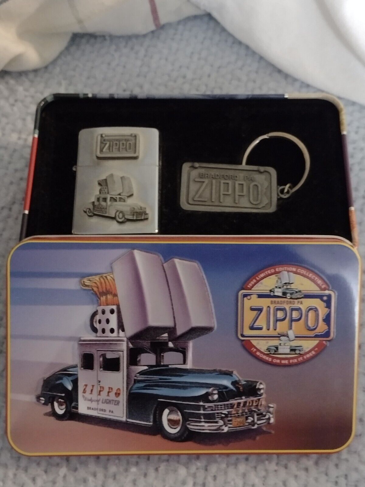 Zippo 47 Chrysler Saratoga New Yorker Zippo Key Chain All limited With Tin 👍