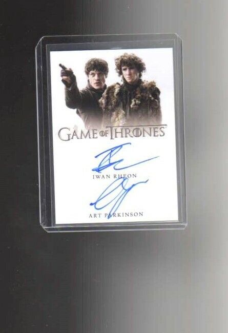 2020 Game of Thrones The Complete Series Iwan Rheon and Art Parkinson Auto. card