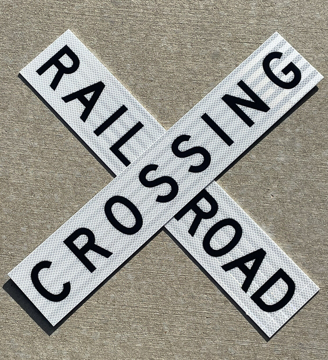 Railroad Crossing 24”x 24” Crossbuck Railway Train New Authentic Road Sign