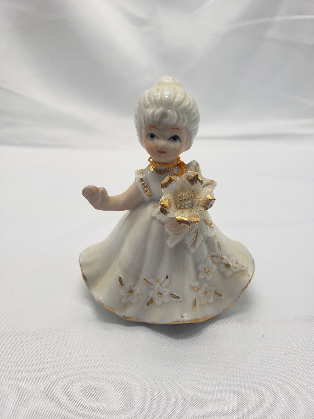 Vintage Napcoware Daffodil March Birthday Girl Figurine