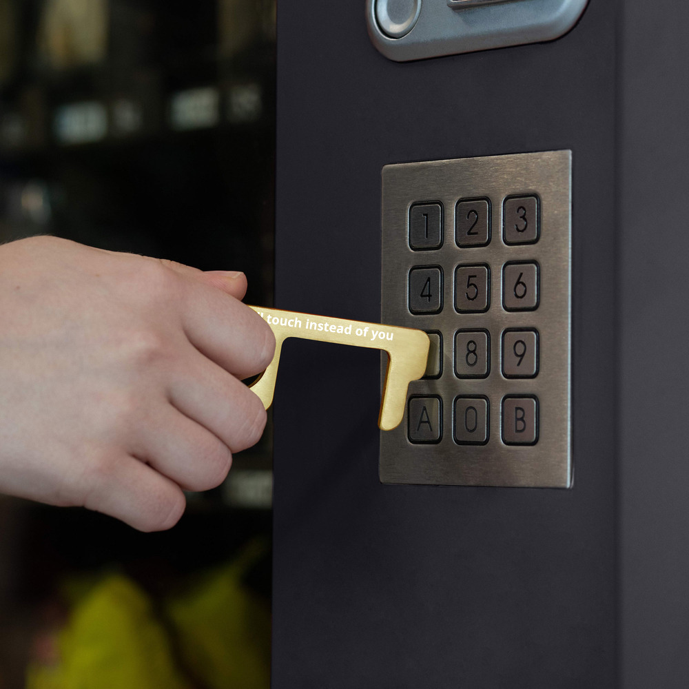 Non-Contact Door Opener Handheld  Portable Stick For Push Elevator Button EDC