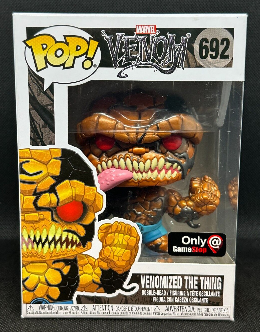 Funko Pop Venomized The Thing 692 Marvel Venom GameStop Exclusive Vinyl Figure