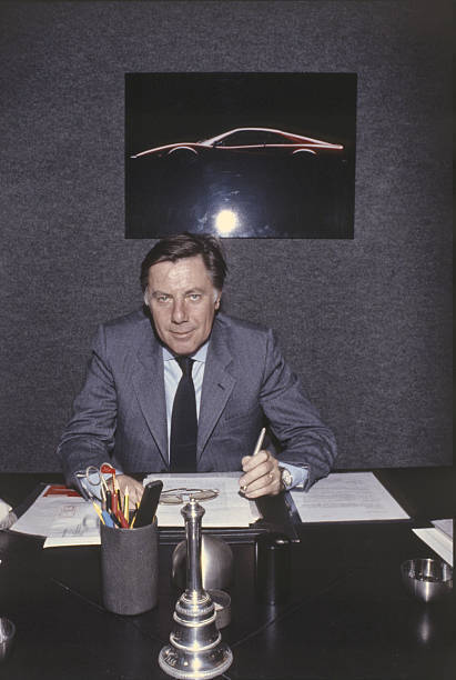automotive entrepreneur & designer Sergio Pininfarina in his s- 1984 Old Photo