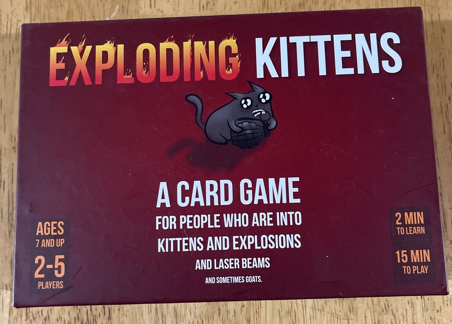 Exploding Kittens Card Game Original Edition 2015 Ages 7 & Up Good Condition