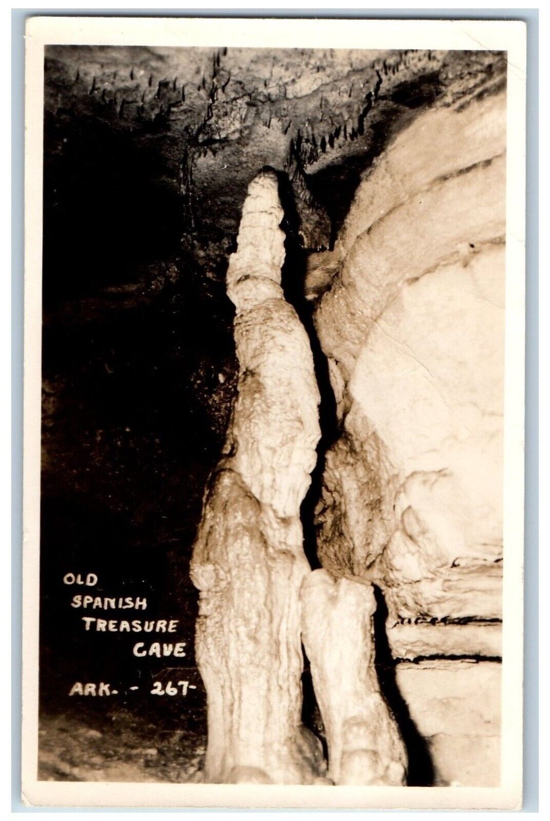 Arkansas AR Postcard RPPC Photo Old Spanish Treasure Cave c1910\'s Antique