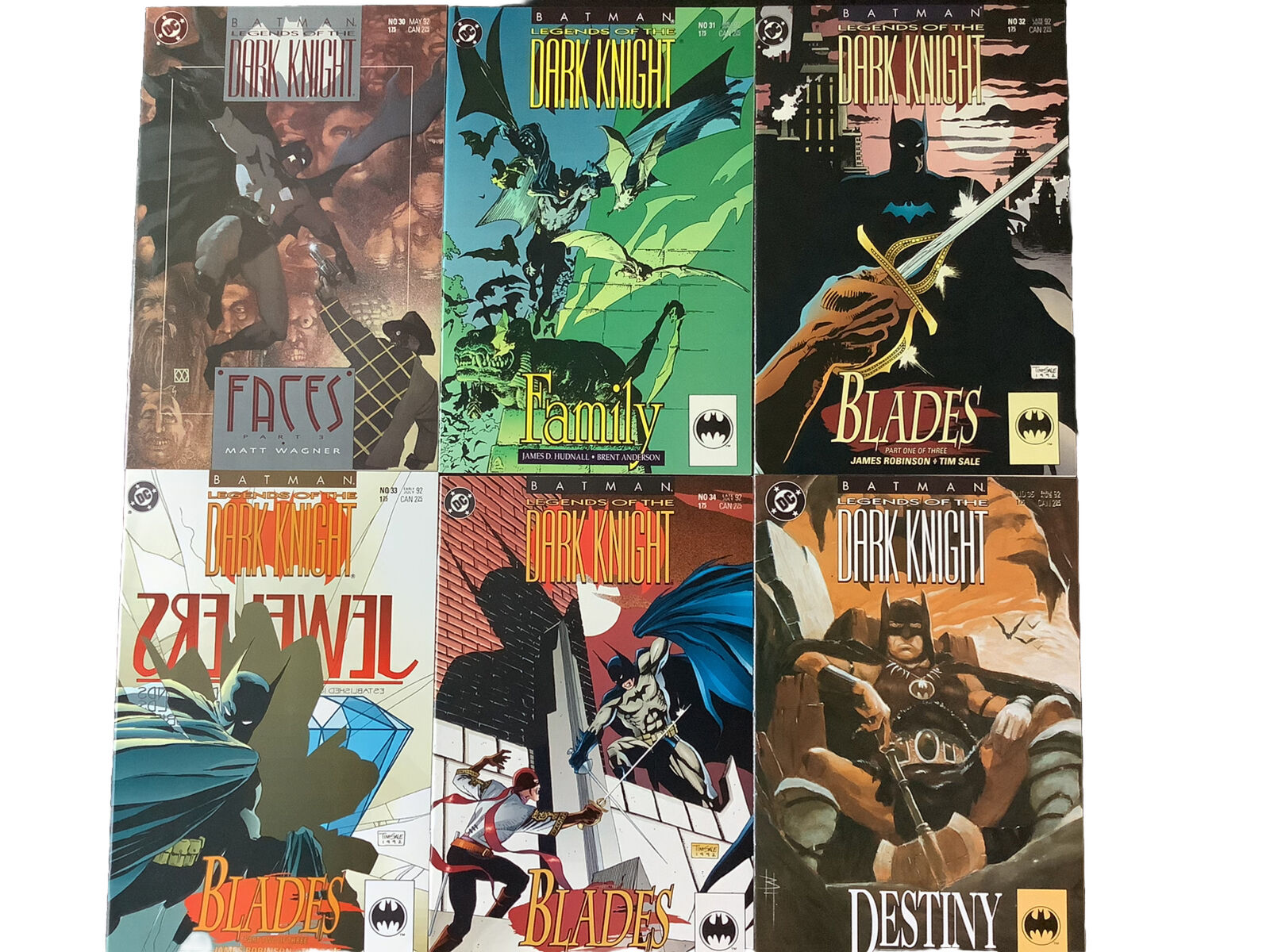 Batman: Legends Of The Dark Knight #30-35 DC 1992 Comic Books