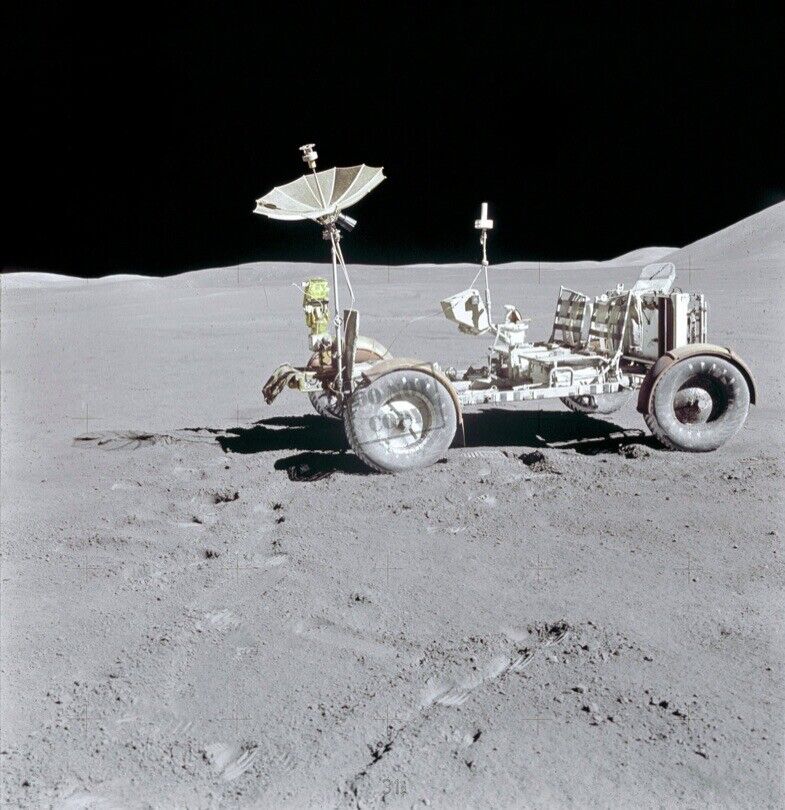 Lunar Roving Vehicle Moonwalk EVAs Apollo 15 12X12 PHOTOGRAPH