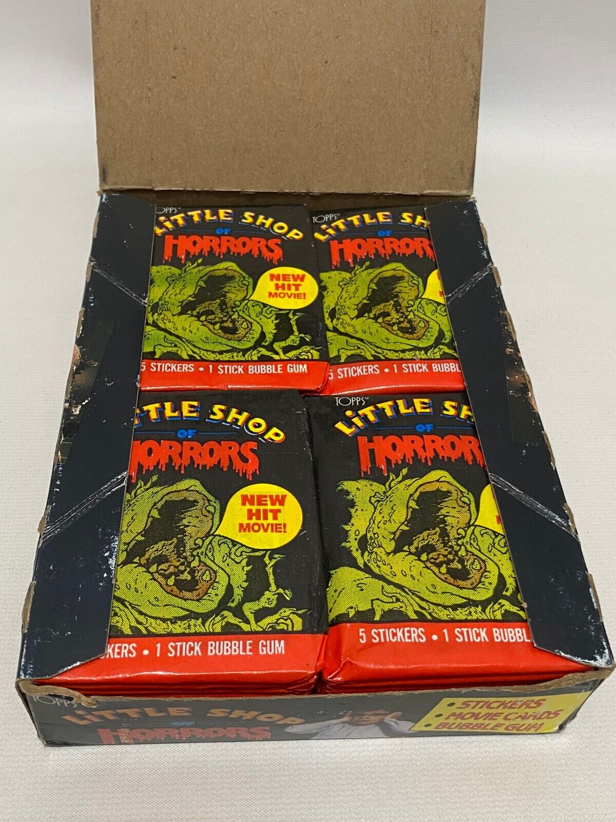 1986 Topps Little Shop Of Horrors Wax Box 36 Packs Stickers Cards Gum New