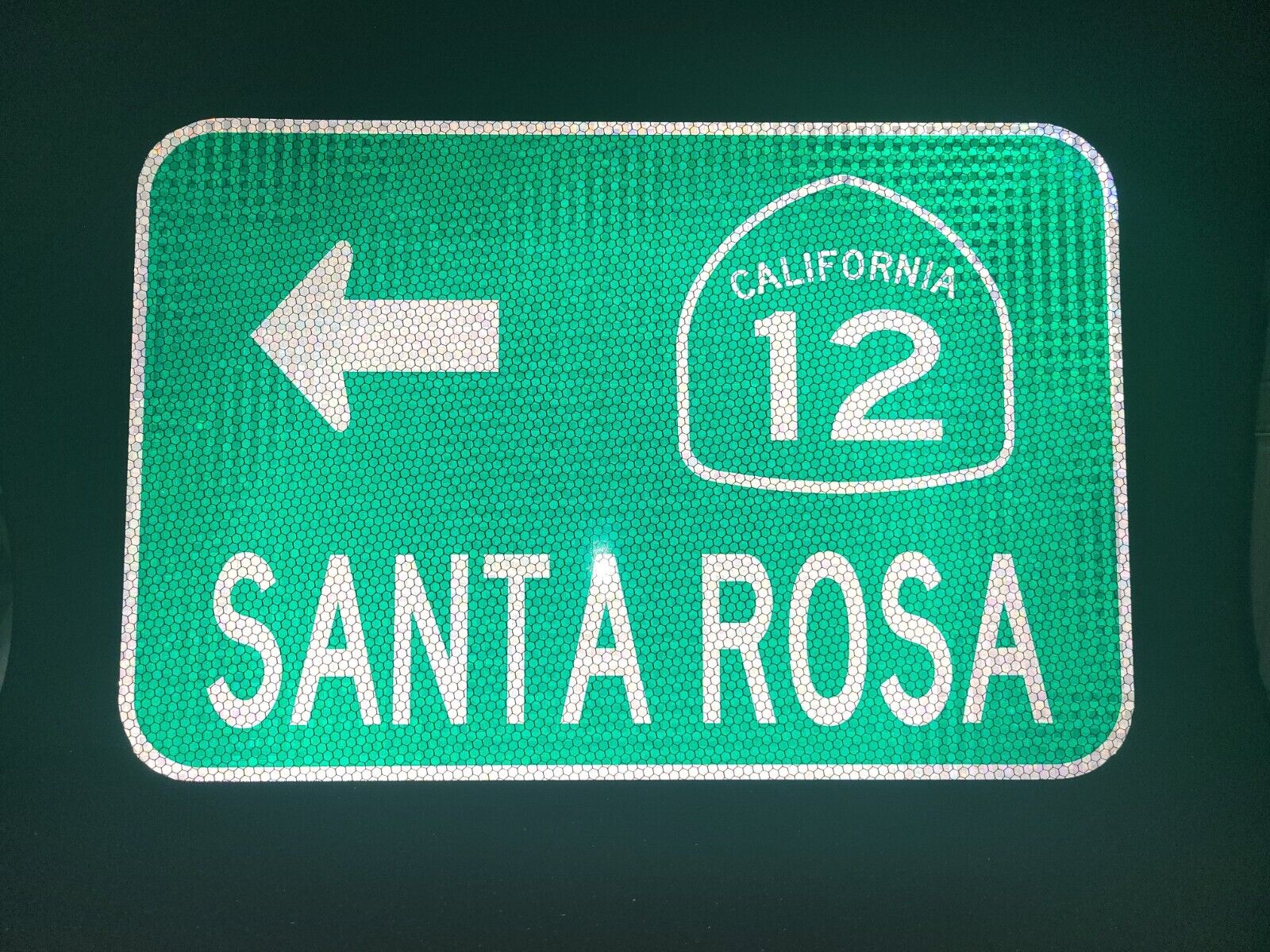 SANTA ROSA Hwy 12 California route road sign 18\