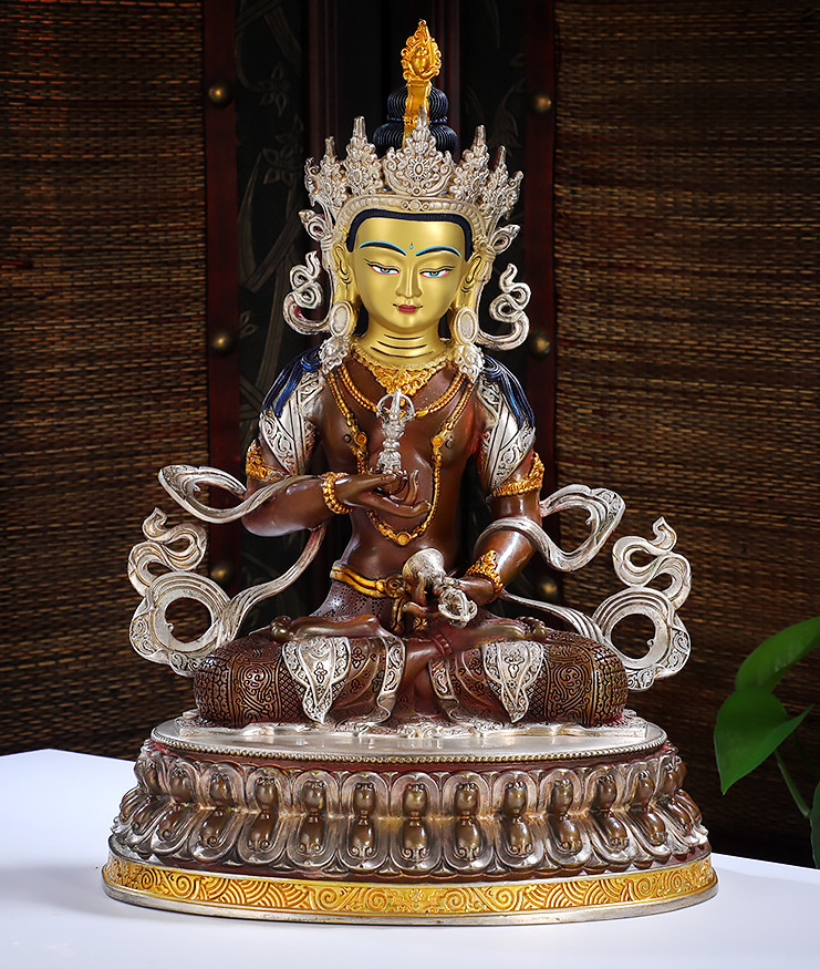 12\'\' China Tibet Vajrasattva Buddha Bronze Statue