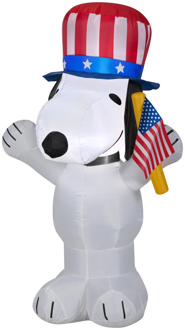 HALLOWEEN JULY 4TH PATRIOTIC MEMORIAL DAY DOG SNOOPY INFLATABLE AIRBLOWN 3.5 FT