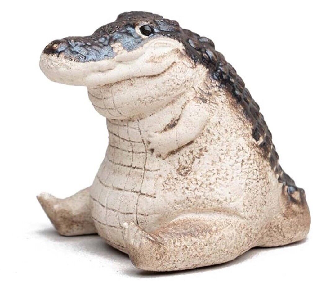 Baby Alligator Statue Ceramic Garden Decor Crocodile Figurine [FREE SHIPPING]
