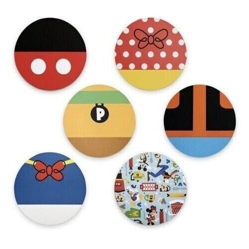 Disney Mickey & Friends Assorted Coasters-Disney Parks Home Collection New