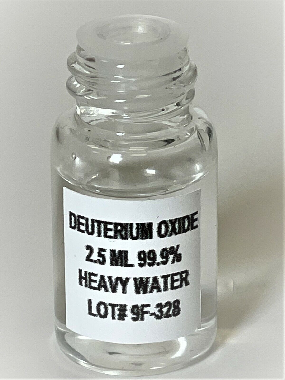 Deuterium Oxide Sample - Heavy Water 2.5 ml Hydrogen Isotope 99.9% Pure