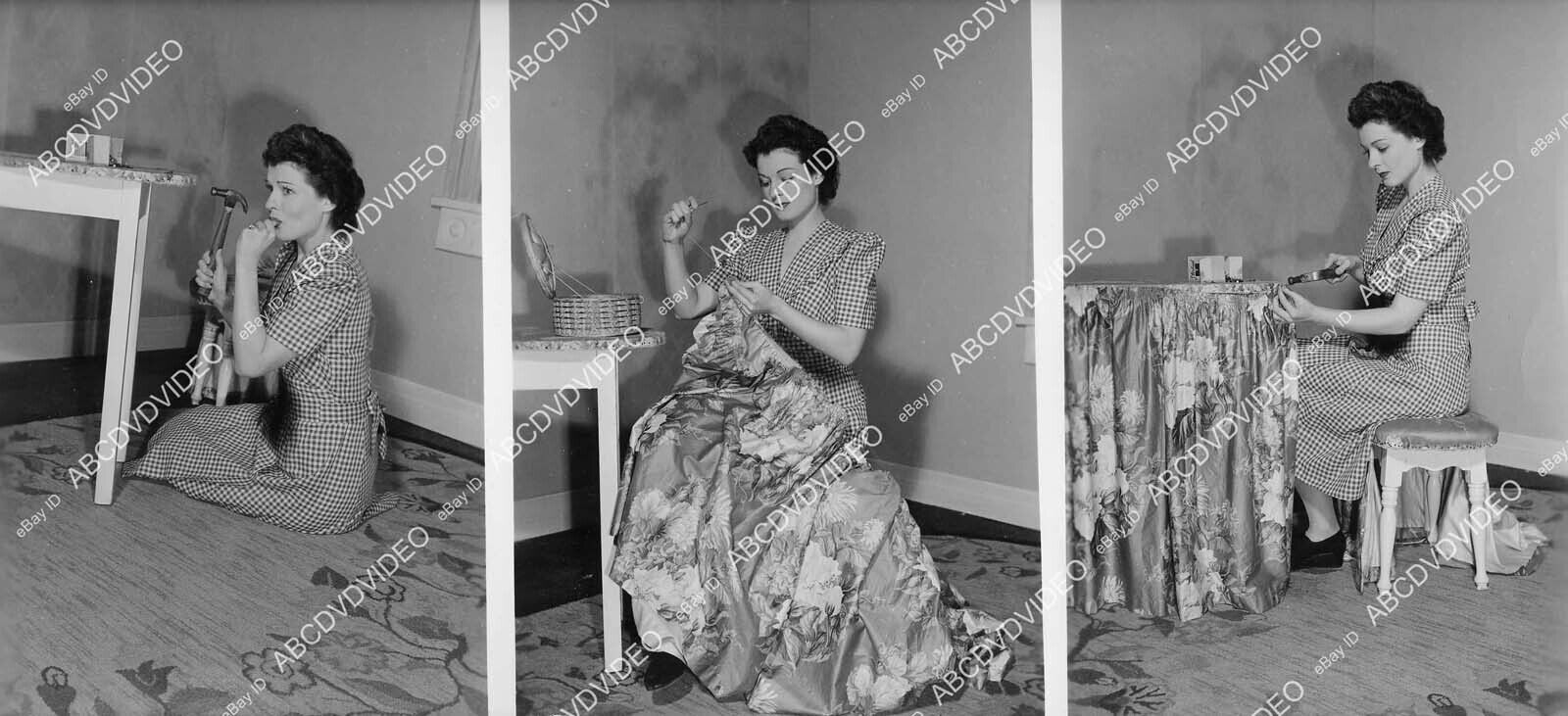 crp-577 1944 Ruth Hussey busy sequence doing some home repairs herself crp-577