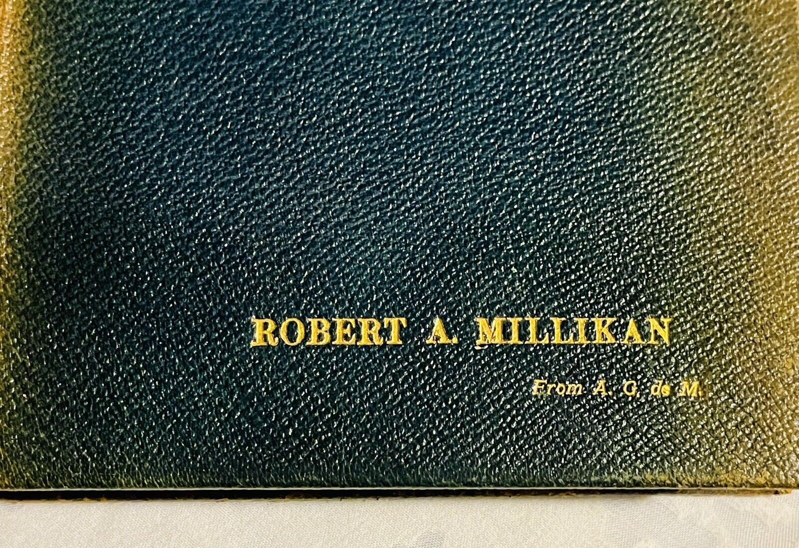 Presentation copy to  Nobel Prize Winner Robert A. Milikan with his bookplate