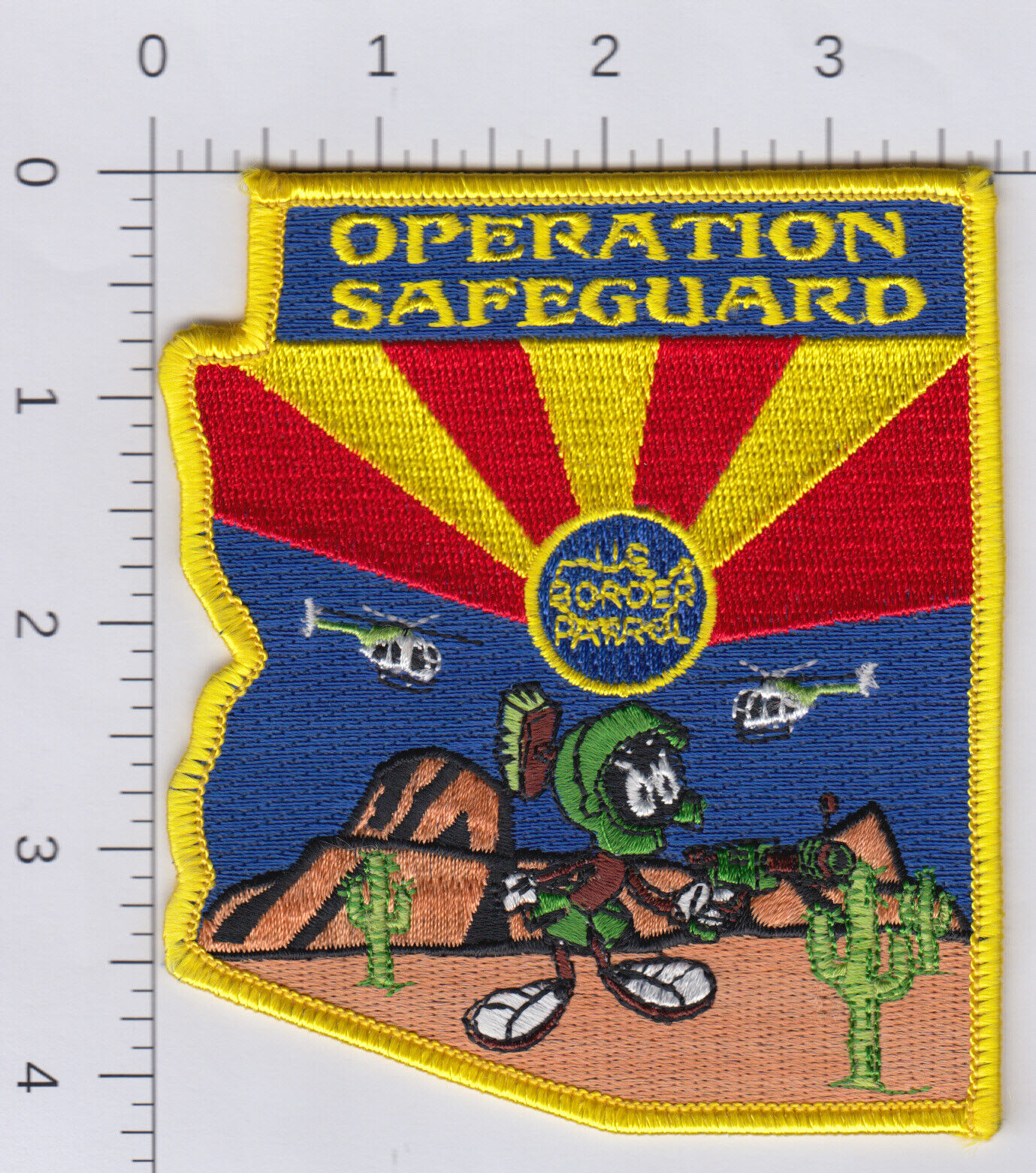 Arizona state shaped USBP Operation Safeguard patch. See scan..