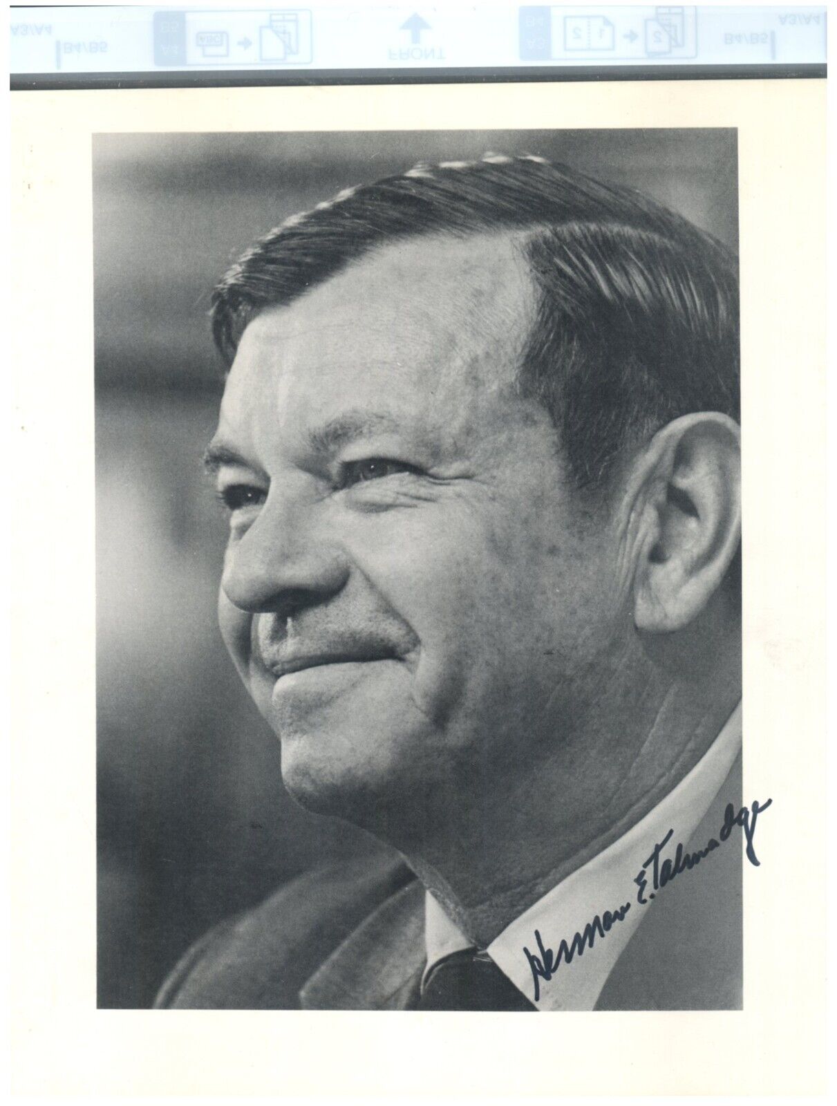HERMAN TALMADGE   U.S. Senator (D-GA)(57-81) - Autograph Photo