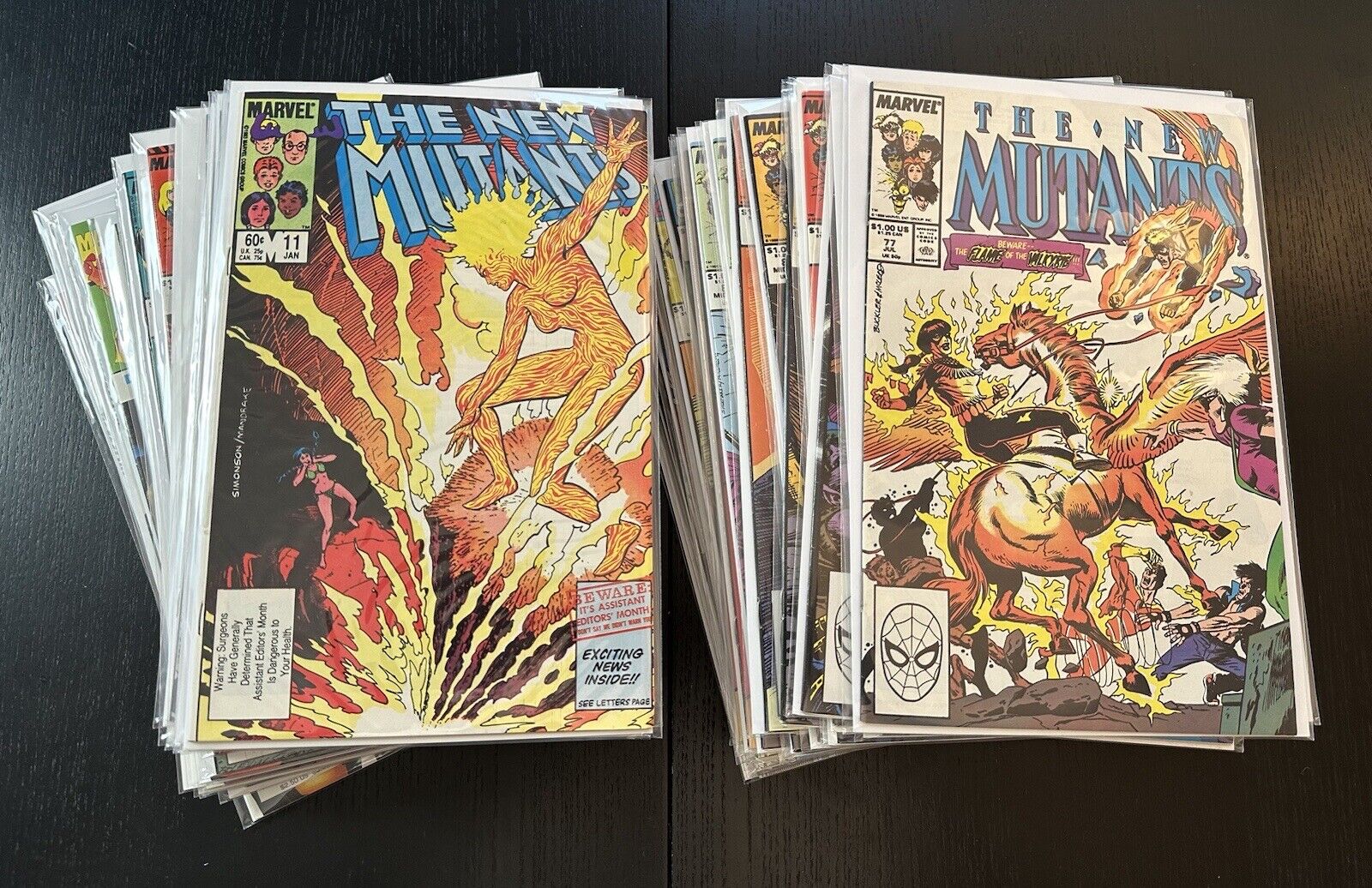 HUGE LOT OF 47 New Mutants Comic Books Sleeved & Boarded  X-MEN