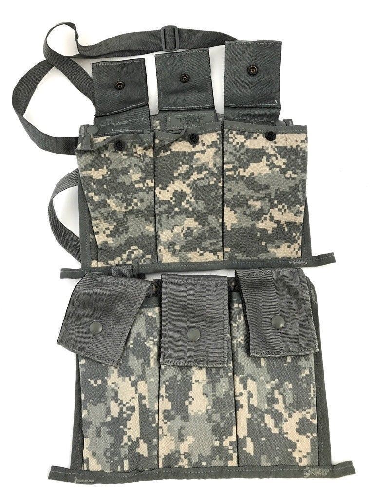 2 ACU 6 Magazine Bandoleer Pouch, MOLLE Mag Pouches Military Army Digital Camo