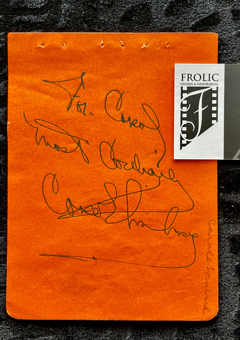 CAROLE LOMBARD & Ray Goetz 1935 Signed Vintage Autograph Album Page ACA (LOA)