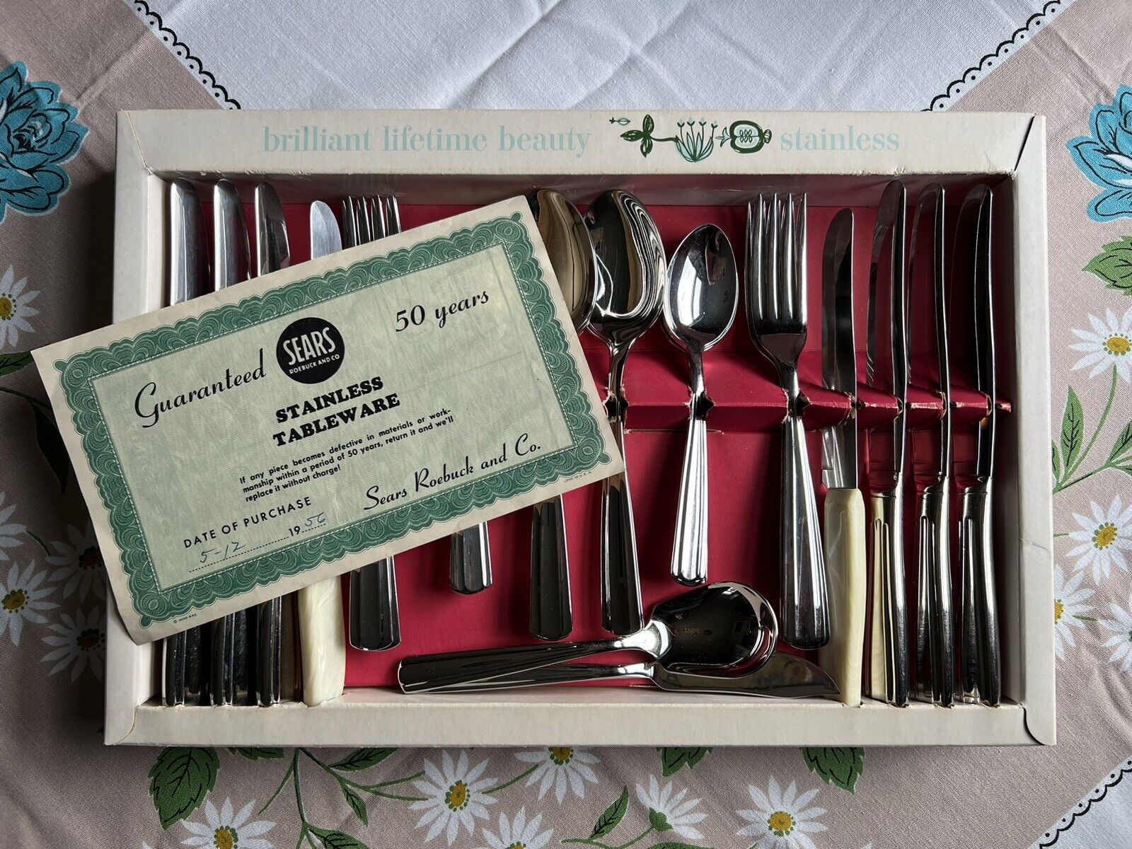 Midcentury cutlery set NIB - service for 6