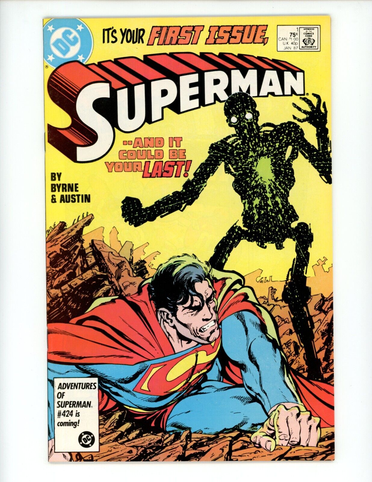 Superman #1 Comic Book 1987 NM John Byrne DC Comics Heart of Stone