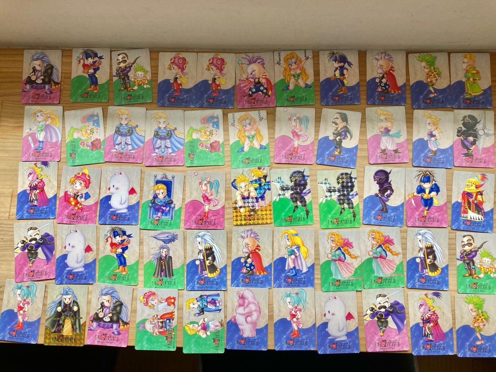 FF6 VI FINAL FANTASY 6 Carddass Vintage Trading Card Lot of  55 from JAPAN