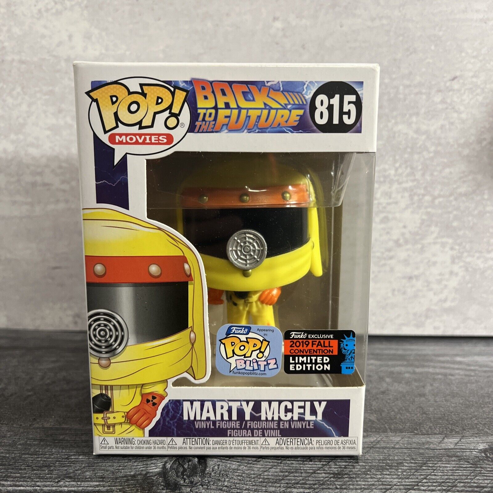 Funko POP Back to the Future Marty McFly 815 Radiation Suit 2019 NYCC Exclusive