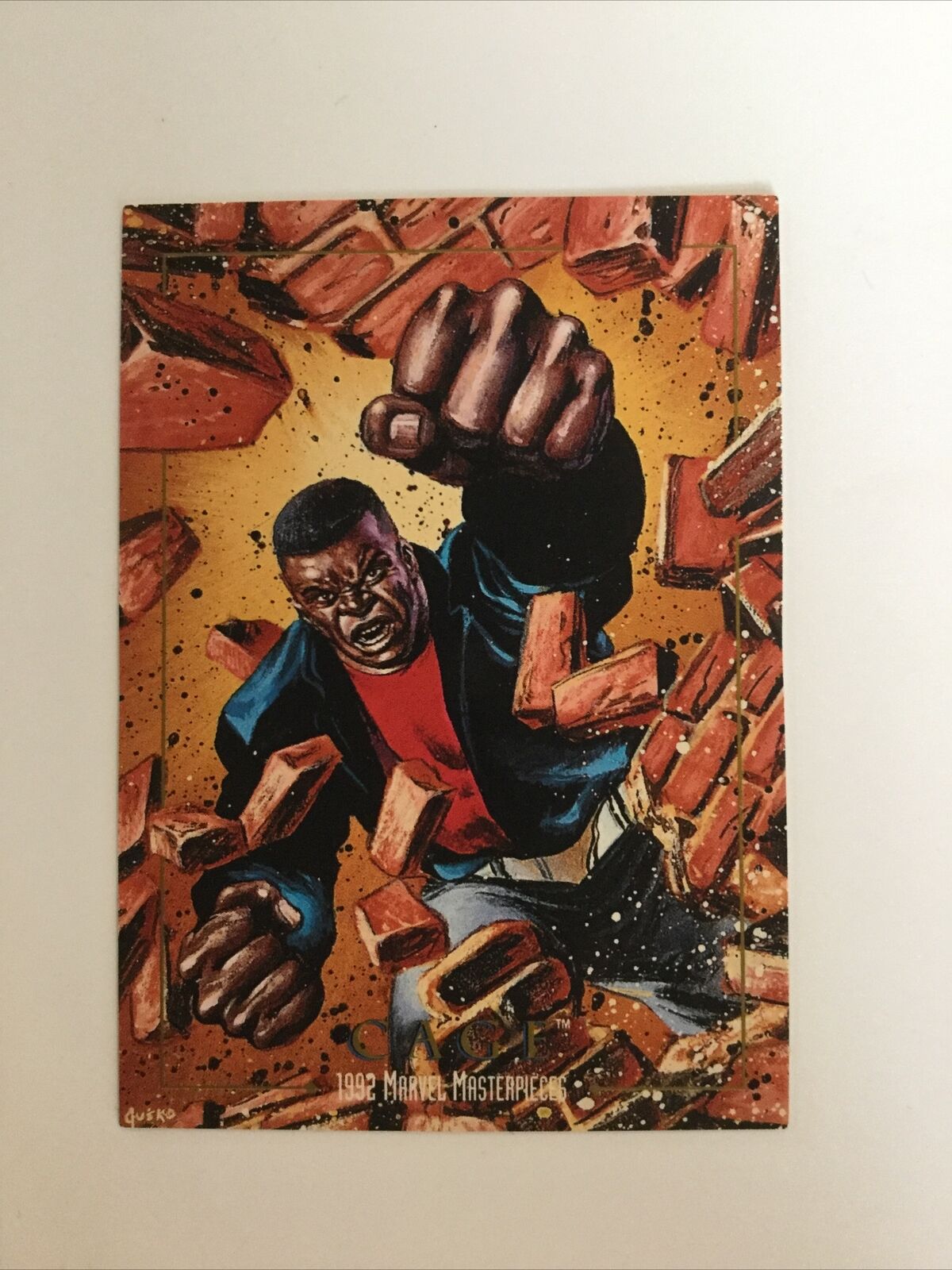 1992 Skybox Marvel Masterpieces Luke Cage #17 Vintage Comics Trading Card