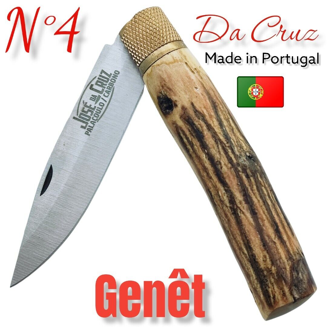 Artisanal knife da Cruz 19cm portugal genet razor blades carbon n ° 4