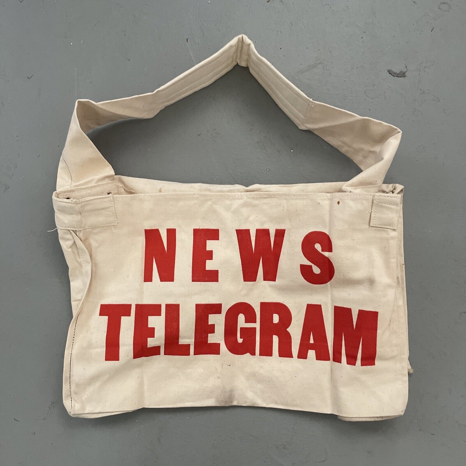 Vintage Deadstock News-Telegram Oregon Newspaper Paperboy Bag 1940s-1950s NWOT