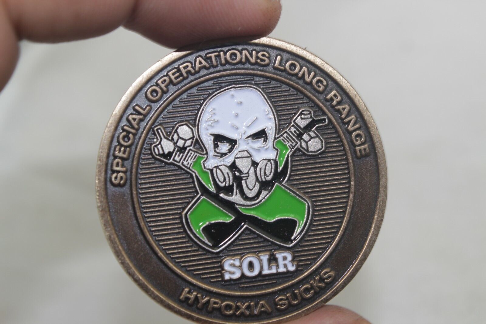 Special Operations Long Range SOLR Hypoxia Sucks Airborne Systems Challenge Coin