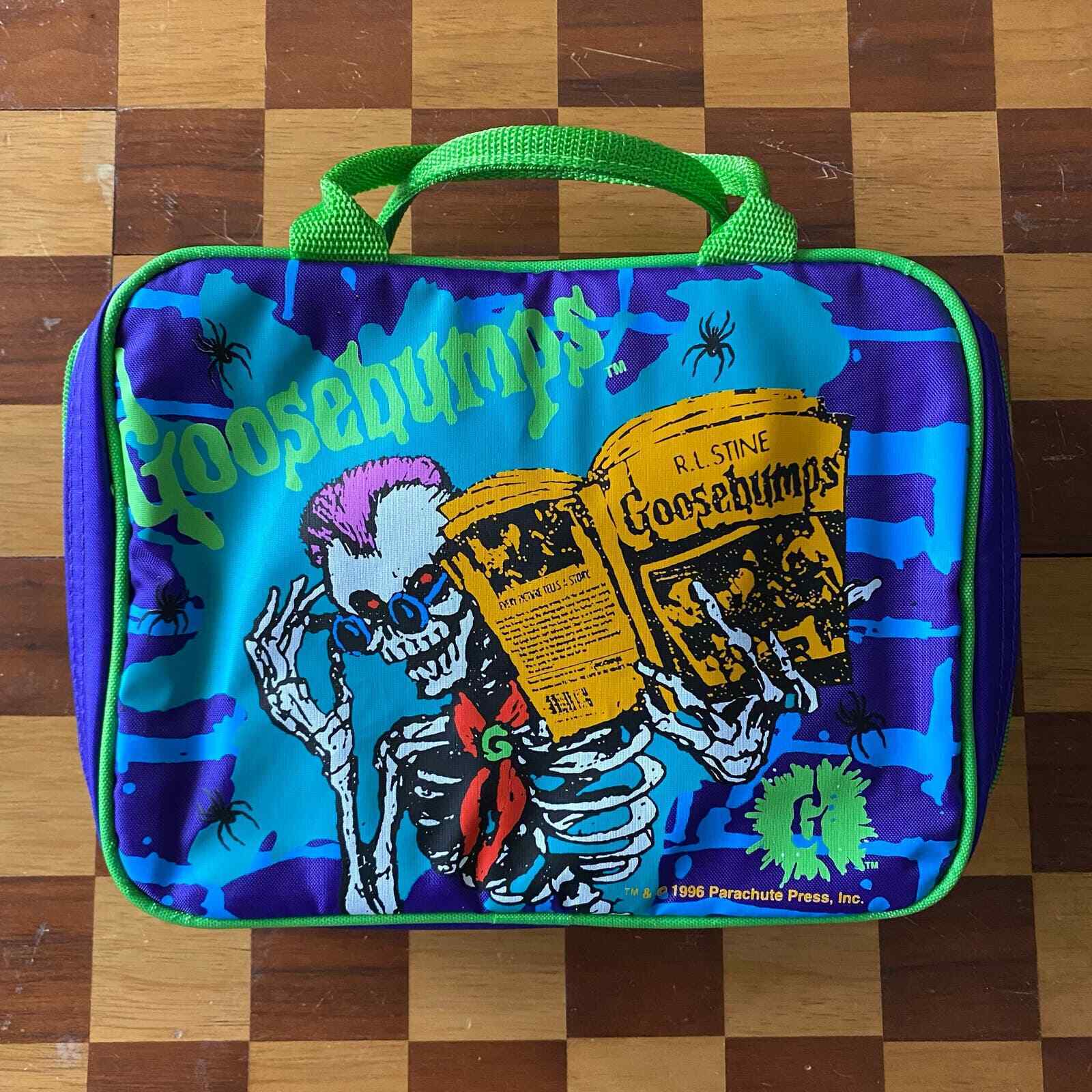 Vintage 1996 Goosebumps Lunch Box *RARE SAMPLE* Aladdin Parachute Press RL Stine