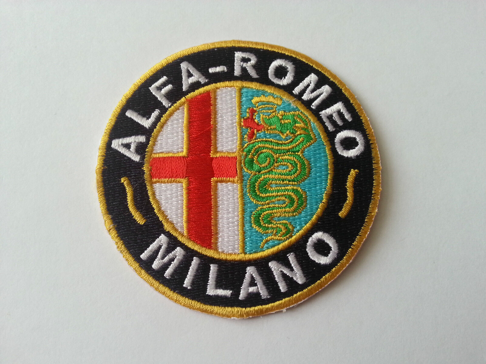 Motorsport Motor Racing Car Patch Sew / Iron On Badge:- Alfa Romero Milano