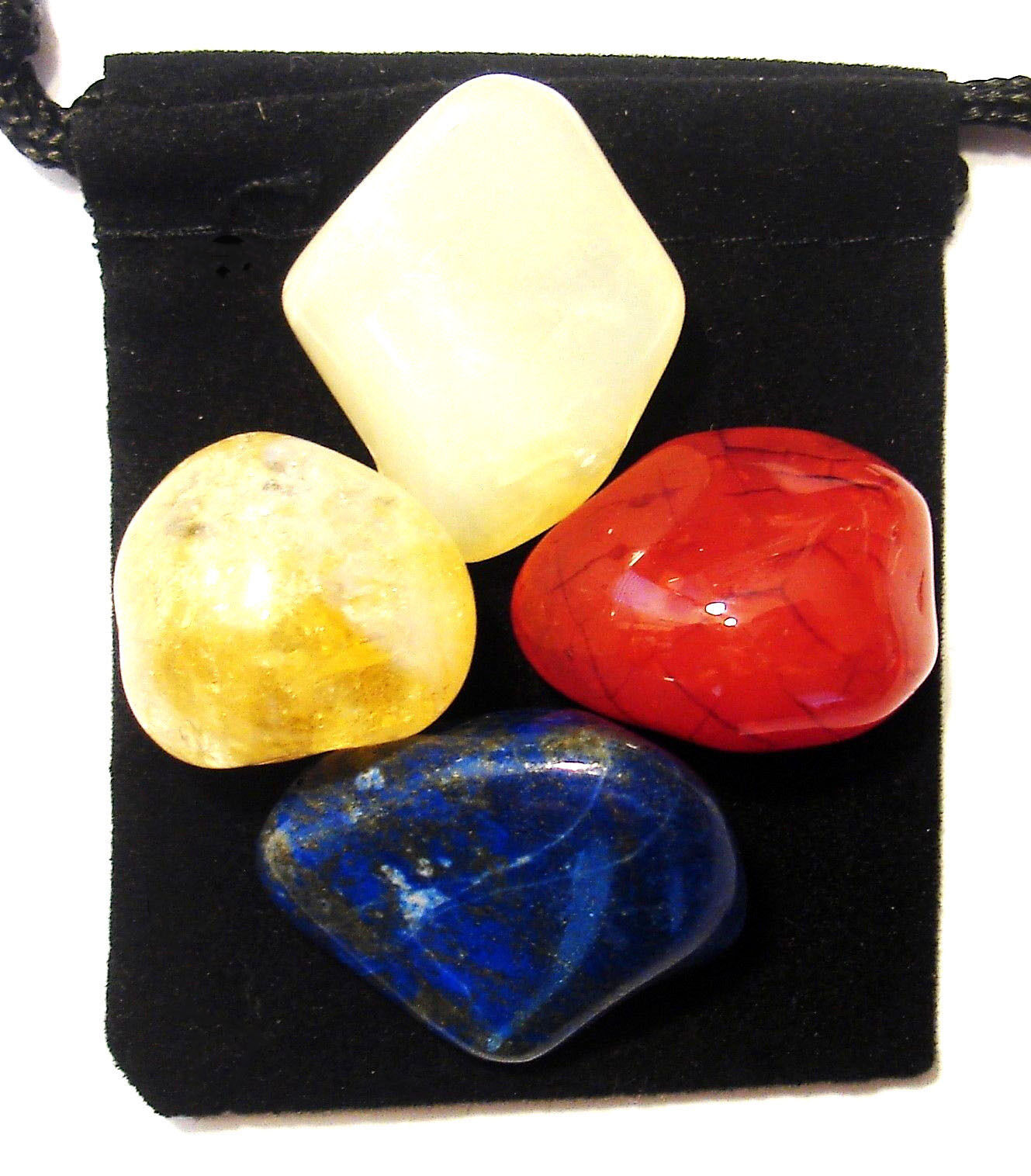 MENOPAUSE RELIEF Tumbled Crystal Healing Set =4 Stones +Pouch +Description Card