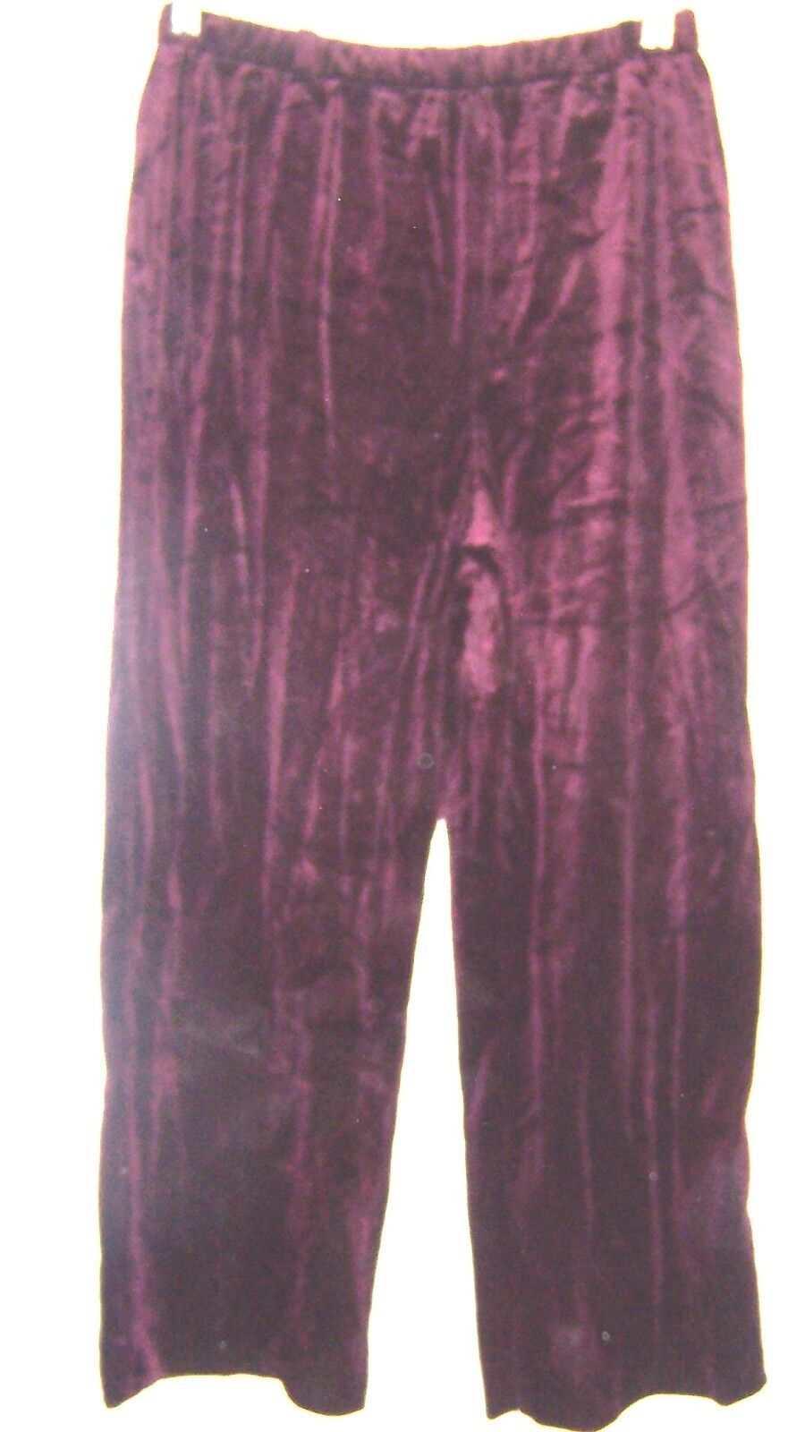 Sz S/M - Red Violet Velvet Pants w/Belt Loops 