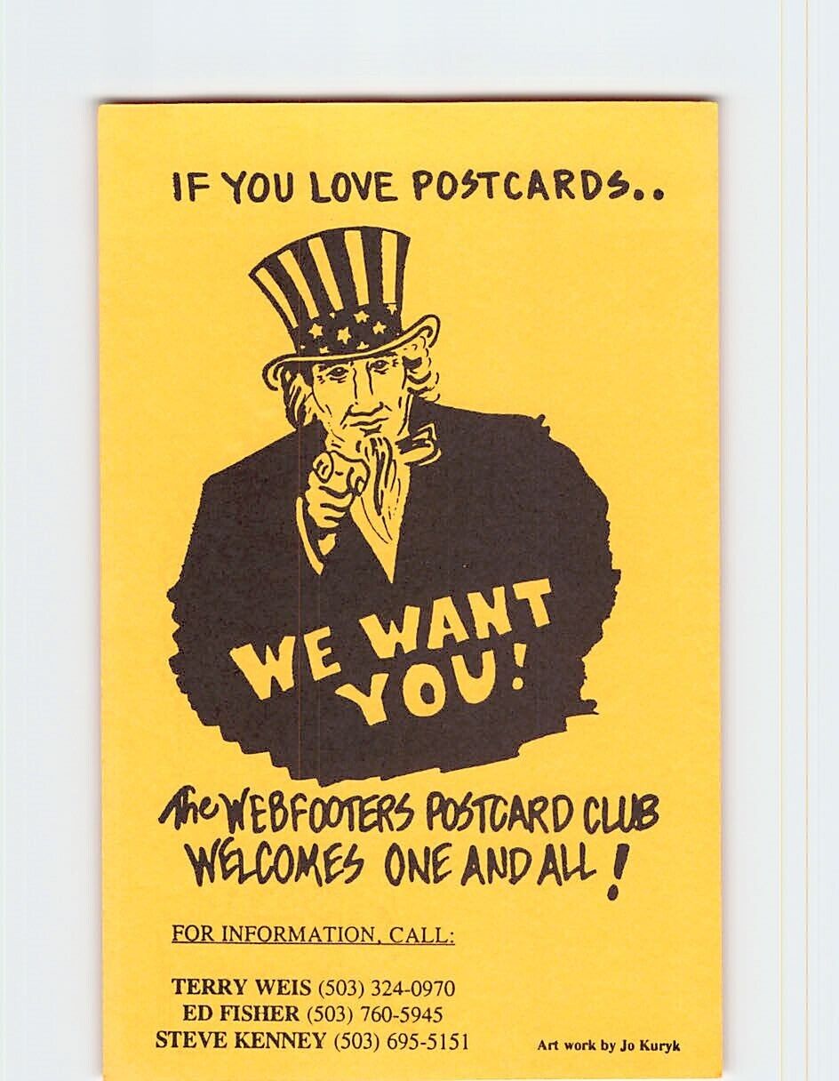 Postcard We Want You, The Webfooters Postcard Club
