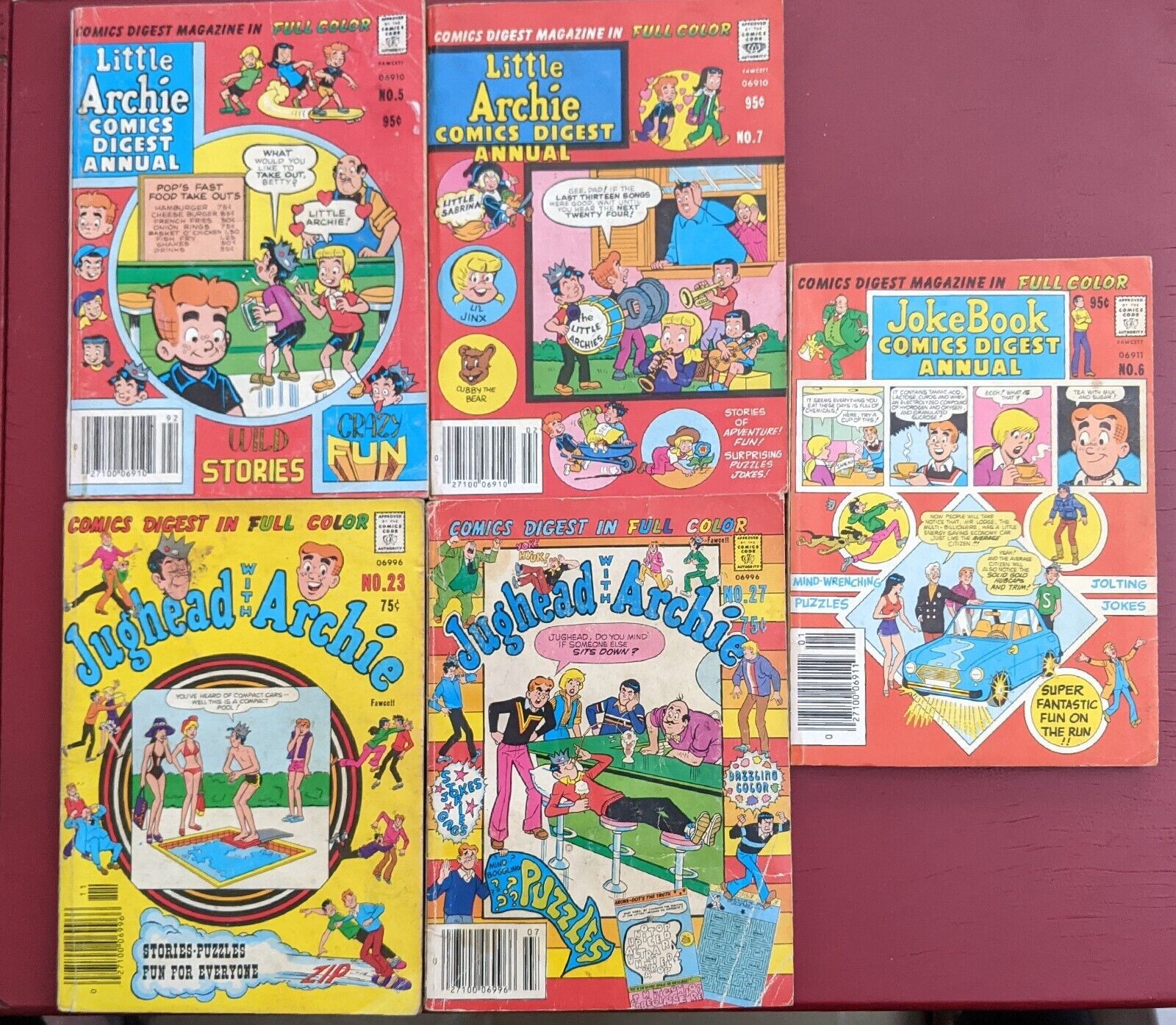 Vintage Archie Comics Digest Lot 1977-1980