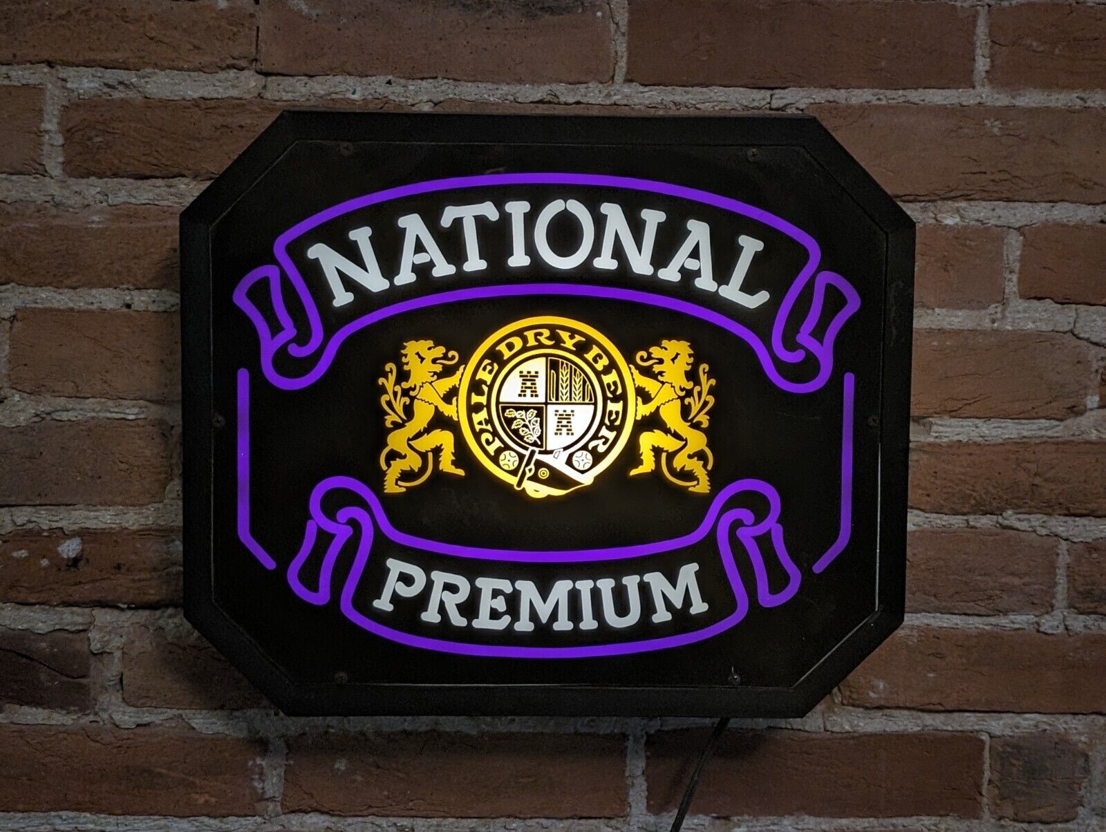 Vintage National Premium Beer Light Up Sign Heilman Brewing Co. 1985 Baltimore