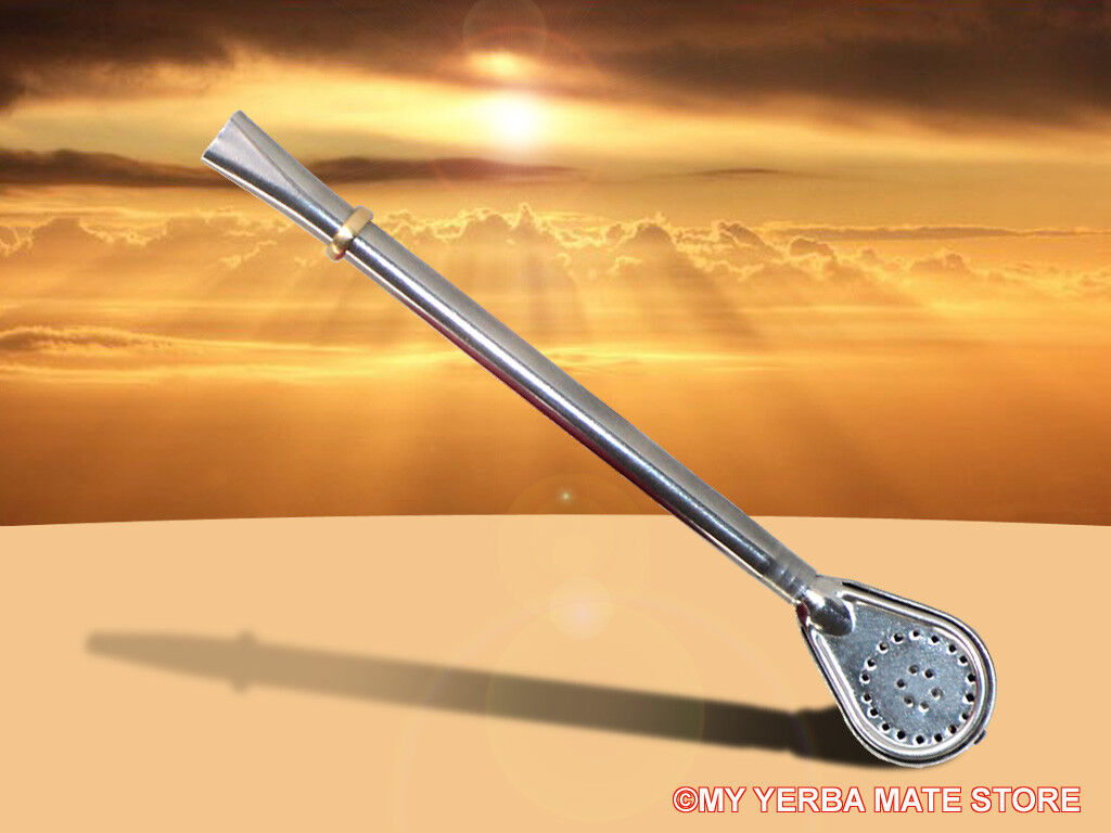 Yerba Mate - Stainless Steel Spoon Bombilla - Filtered Straw - 