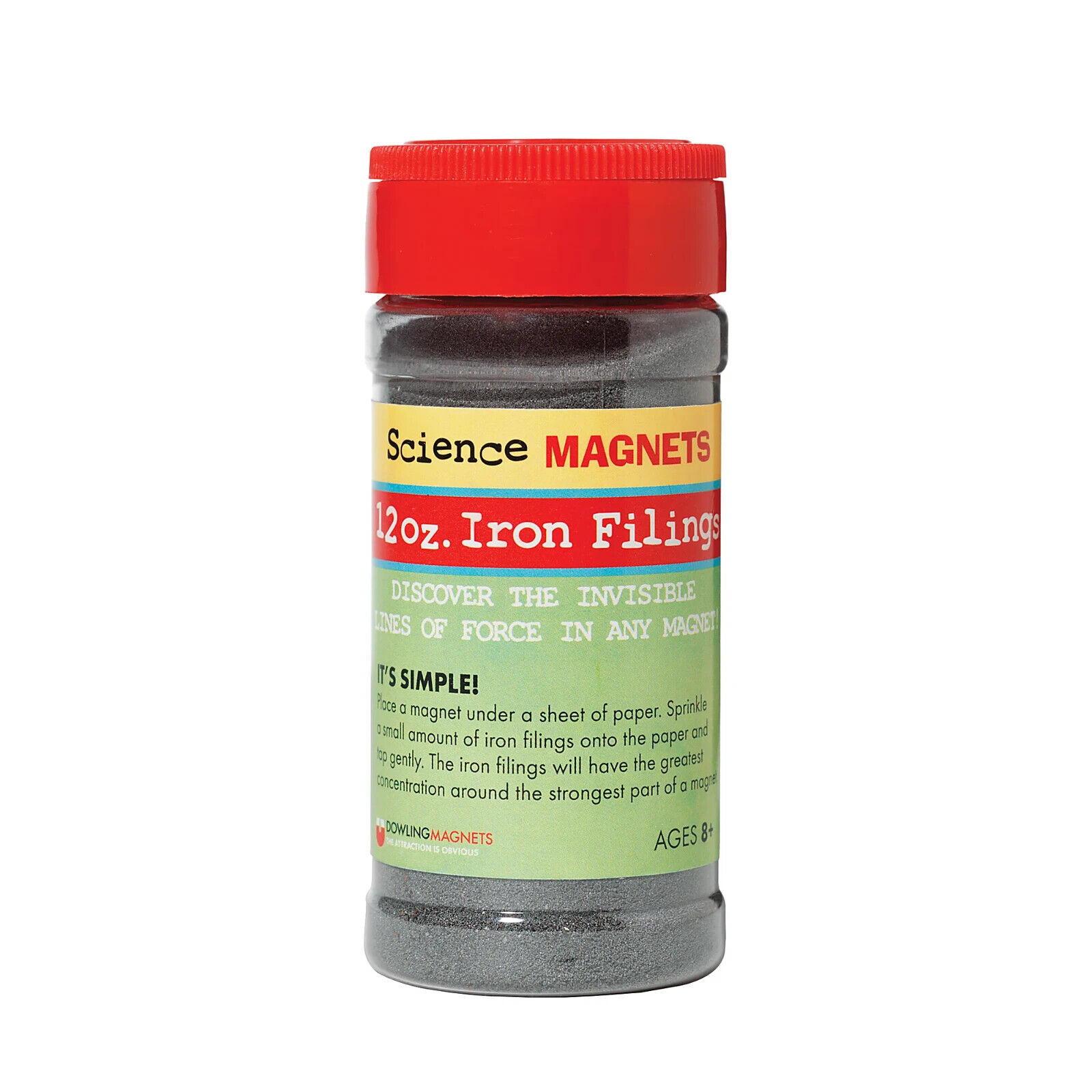 12 oz Fine Iron Filings Magnetic Iron Powder for Magnet Education and School
