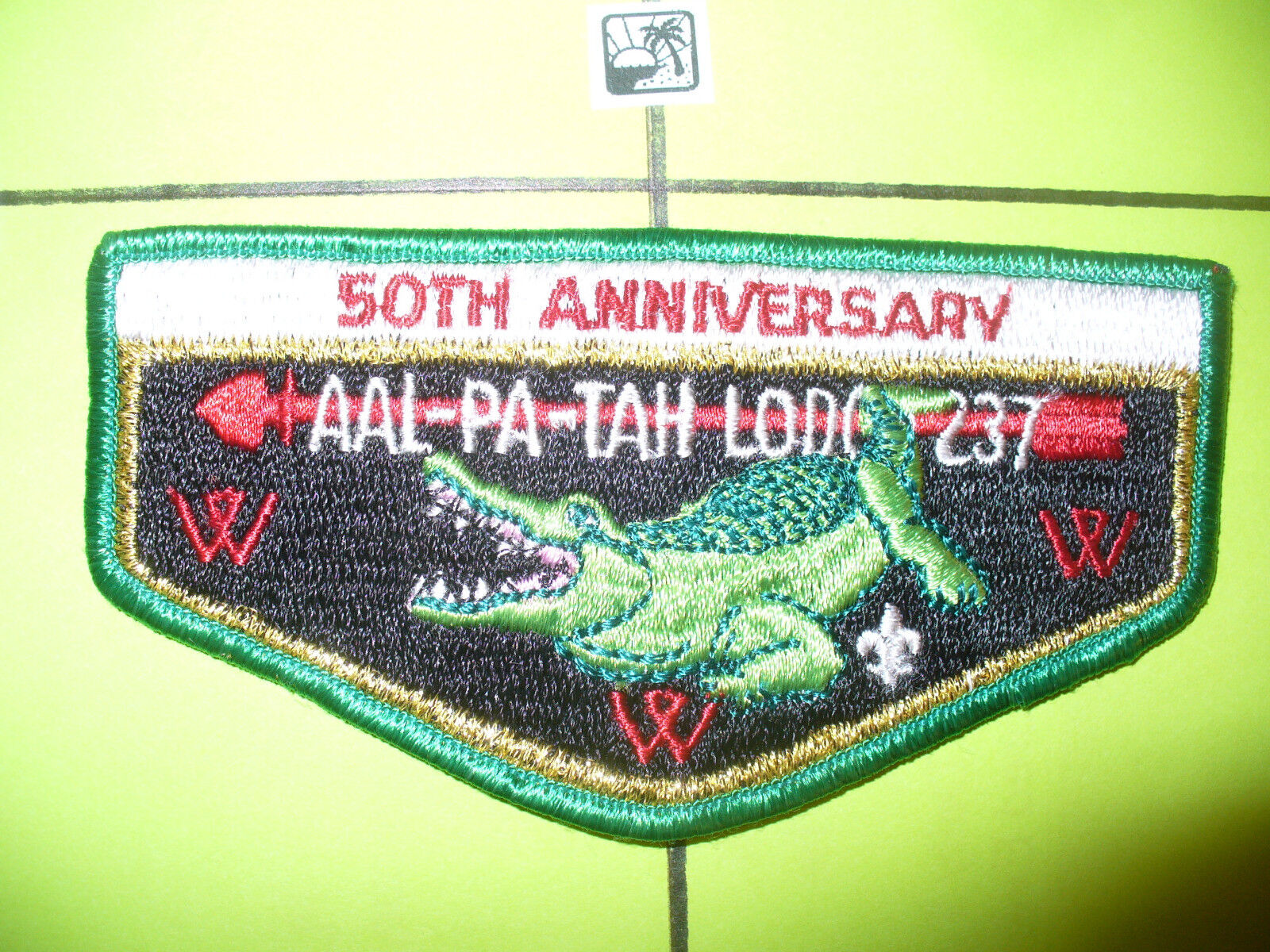 OA Aal Pa Tah 237 S-41,1943- 1993,50th Ann ALLIGATOR Flap,GMY,Jupiter,Florida,FL