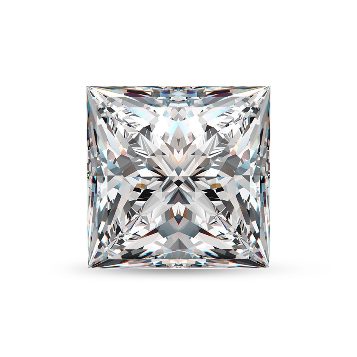 Square Cut Loose Gem Stones Diamond Simulation Crystals Gemstone Crystals 1pc