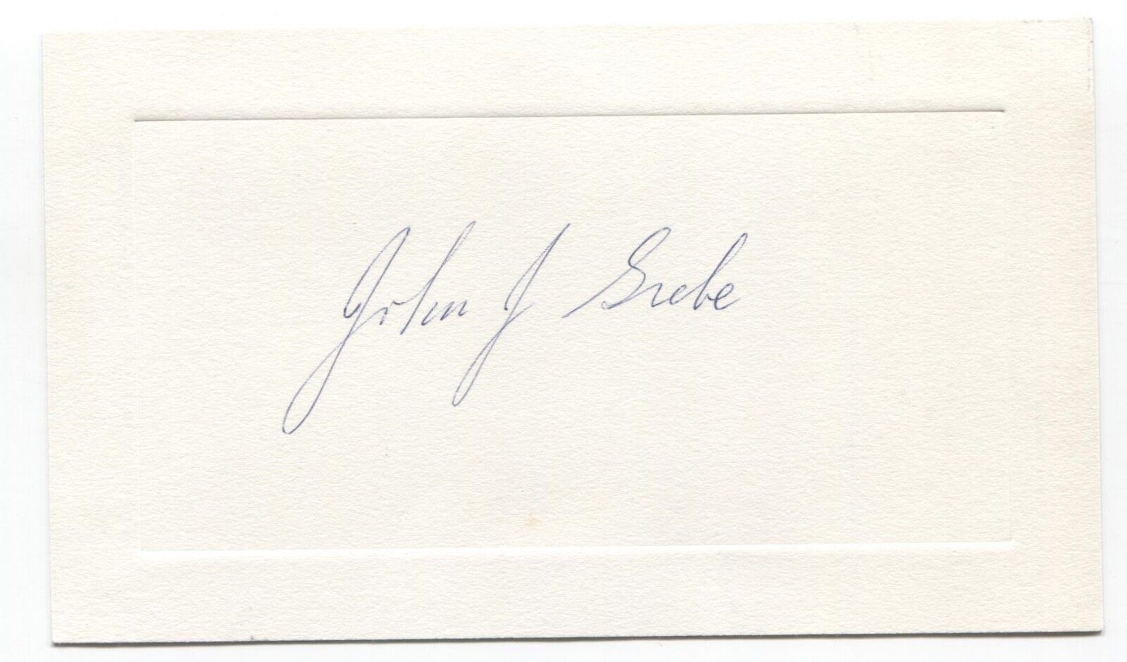 John Grebe Signed Card Autographed Signature Physicist at Dow Chemical