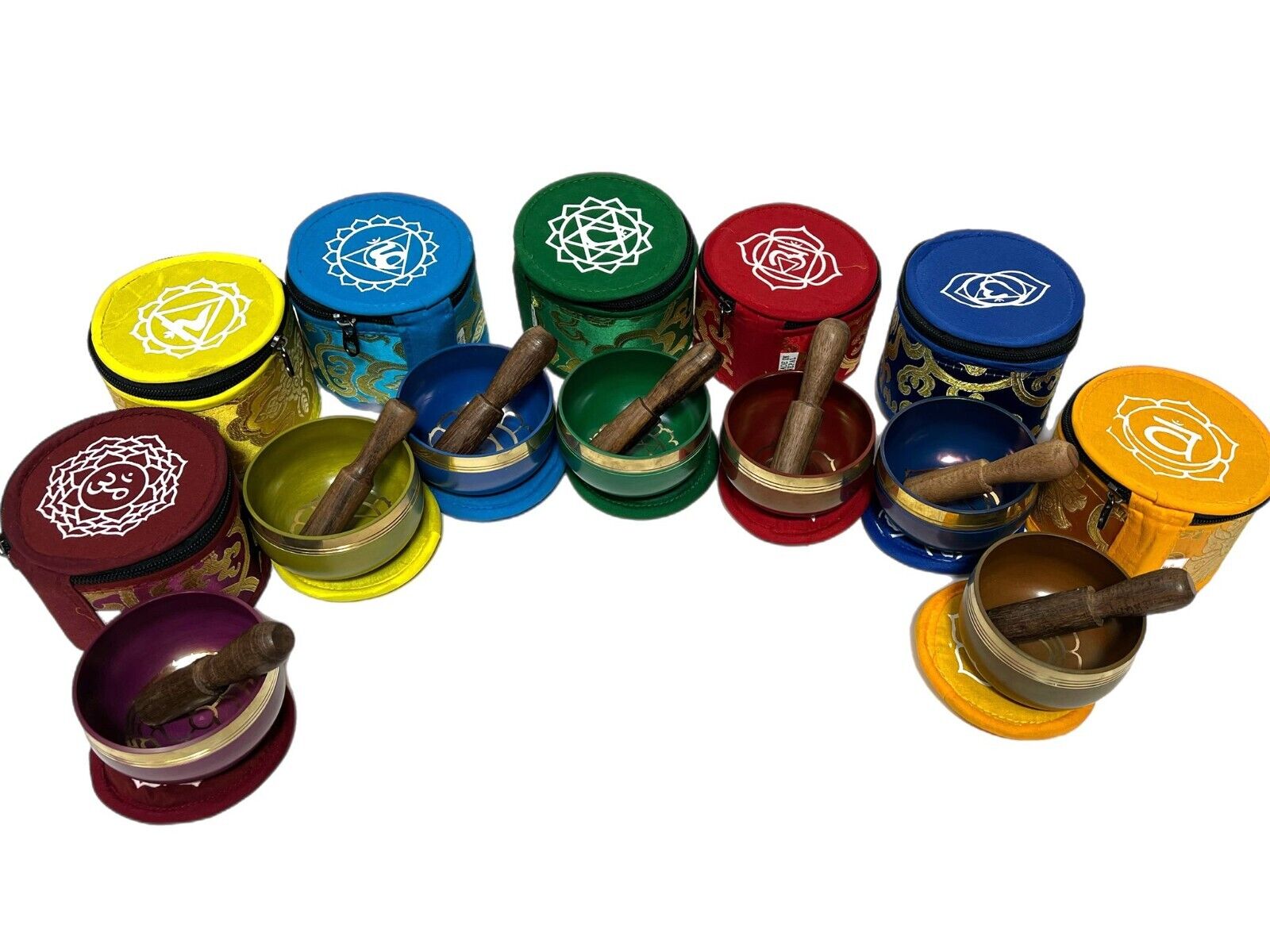 3 Inches Chakra Healing Tibetan Singing Bowl Set of 7 Meditation Bowls