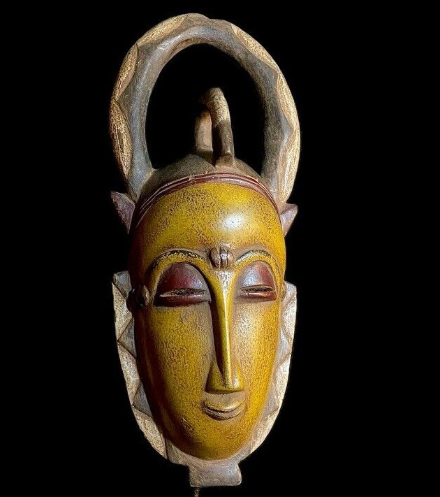 African guro Mask wood Tribal Mask Handmade Mask Handmade vintage-9085