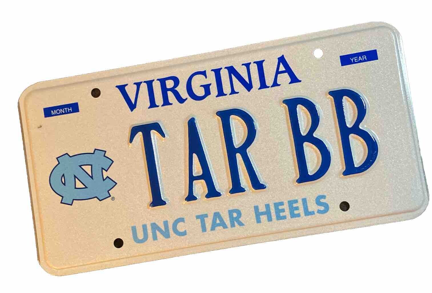 Virginia DMV Vanity License Plate Tag Va Personalized TAR BB NC UNC Heels Baby