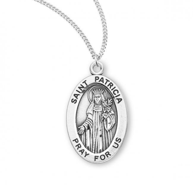 Patron Saint Patricia Sterling Silver Medal Size 0.9in x 0.6in