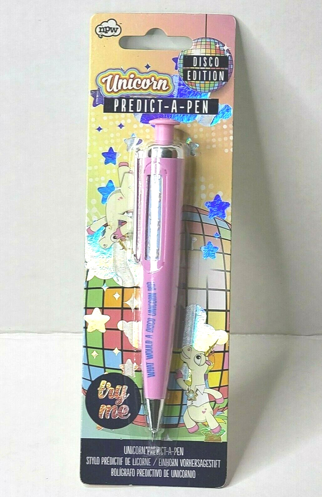 NPW Unicorn Predict A Pen Disco Edition Pink Novelty Pen Black Ink NEW